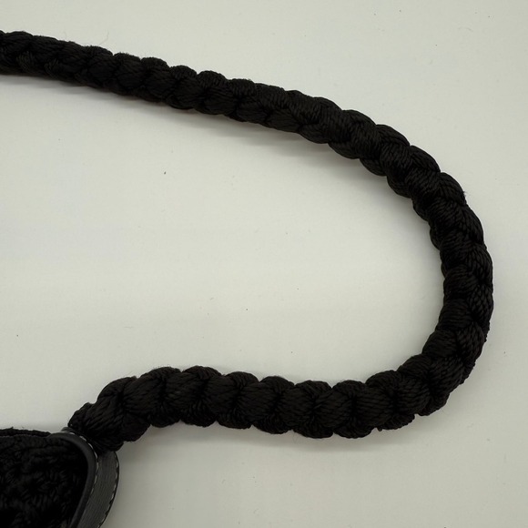 Luxy Black Crochet Rope Braided Shoulder Purse handbag‎ - Picture 6 of 6